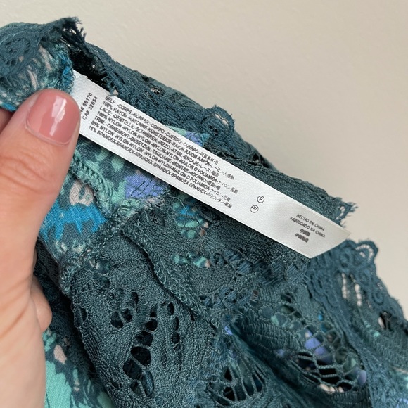 Free People Who’s Sorry Now Slip Dress Floral Lace - Picture 7 of 8